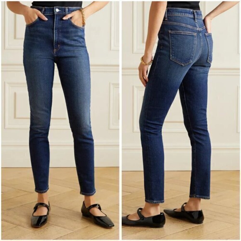 Agolde Pinch Waist High Rise Dark Wash Skinny Jeans Size 30